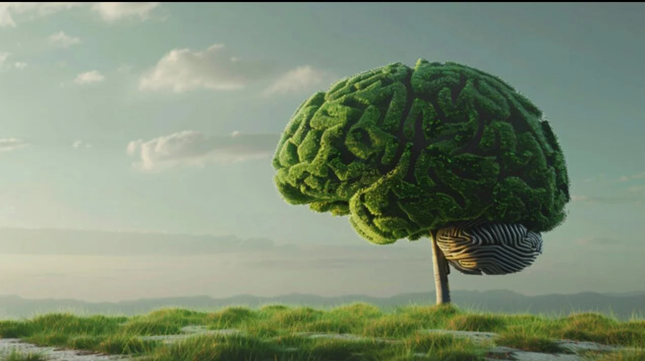 Tree shaped like a human brain